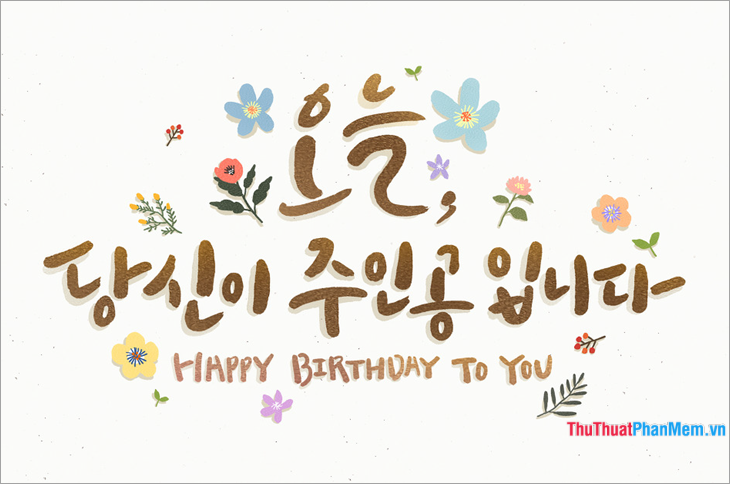 Những câu chúc mừng sinh nhật bằng tiếng Hàn Quốc - 1