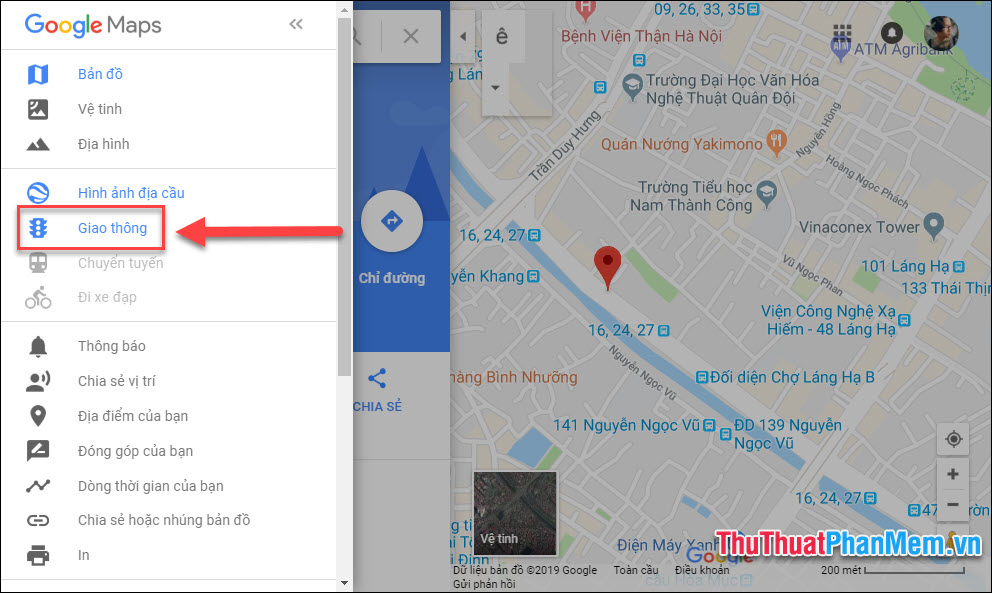 Cách xem mật độ giao thông trên Google Maps