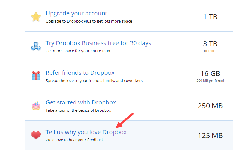 Cách tăng dung lượng Dropbox miễn phí
