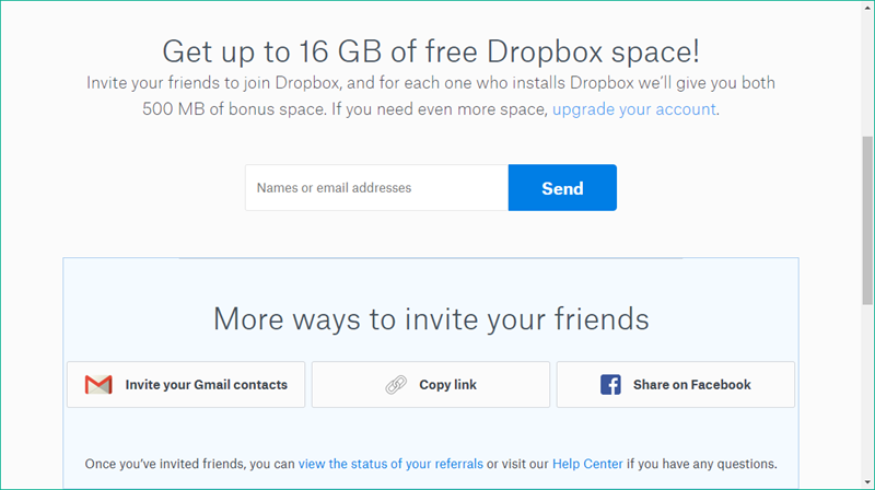 Cách tăng dung lượng Dropbox miễn phí