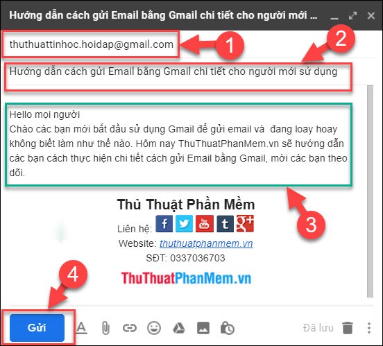 Hướng dẫn cách gửi Email bằng Gmail chi tiết cho người mới sử dụng