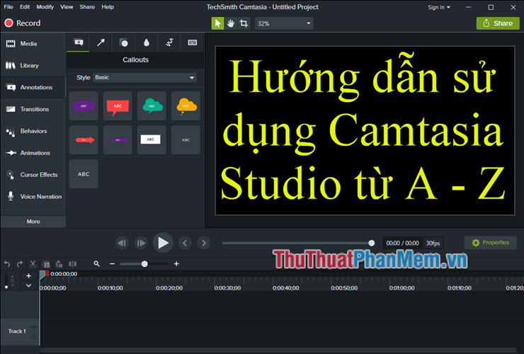 Cách thêm hiệu ứng và chuyển động vào video trên Camtasia 9?
