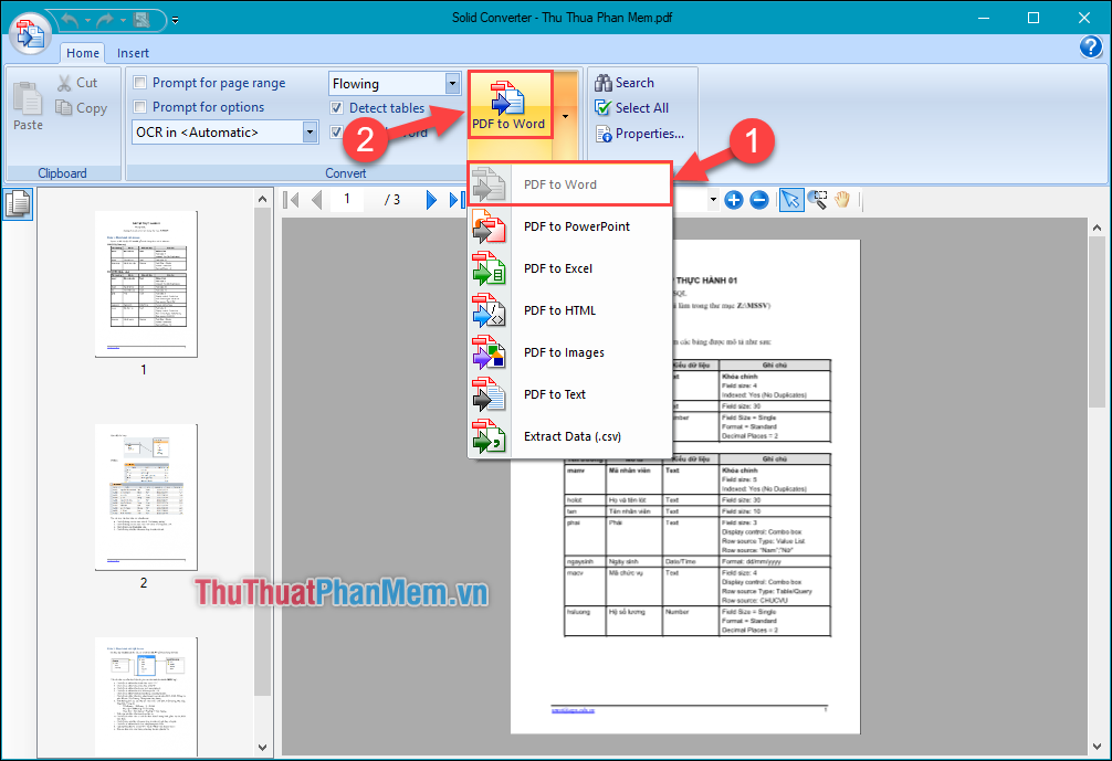 Nhấn vào ảnh để phóng to Chọn công cụ PDF to Word