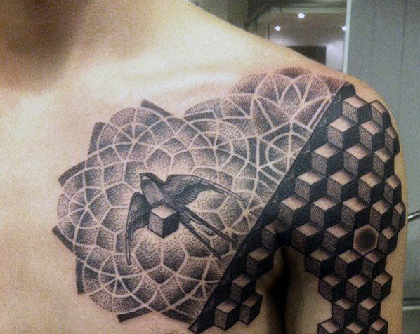 Mẫu tattoo trước ngực đẹp