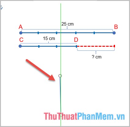 Đường thẳng bị lệch