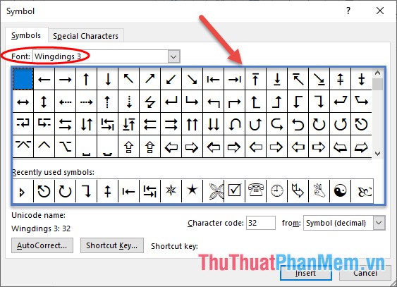 Font = Wingdings3