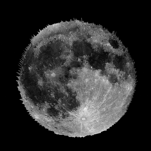 Hình ảnh 3D của mặt trăng hoặc mũi dung nham rơi xuống
