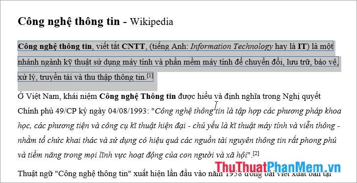 Chọn Apply to là Text