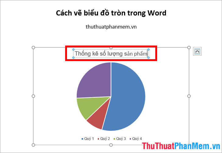 Chọn chuột vào tiêu đề và nhập tiêu đề cho biểu đồ