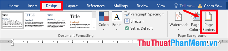 Chọn Design - Page Borders