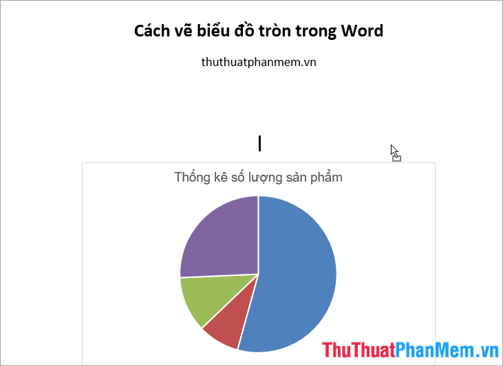 Cách vẽ biểu đồ tròn trong Word