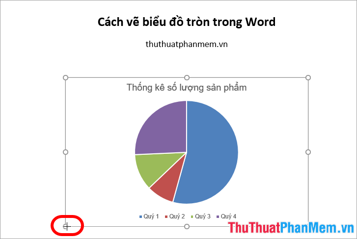 Hướng dẫn cách tạo biểu đồ tròn trong Word.