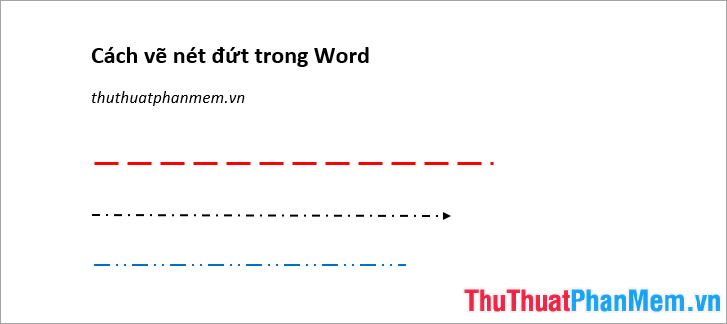 Nhấn vào ảnh để phóng to Vẽ nét đứt trong Word