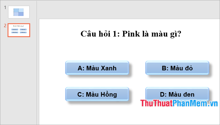 Cách làm trò chơi trên Powerpoint