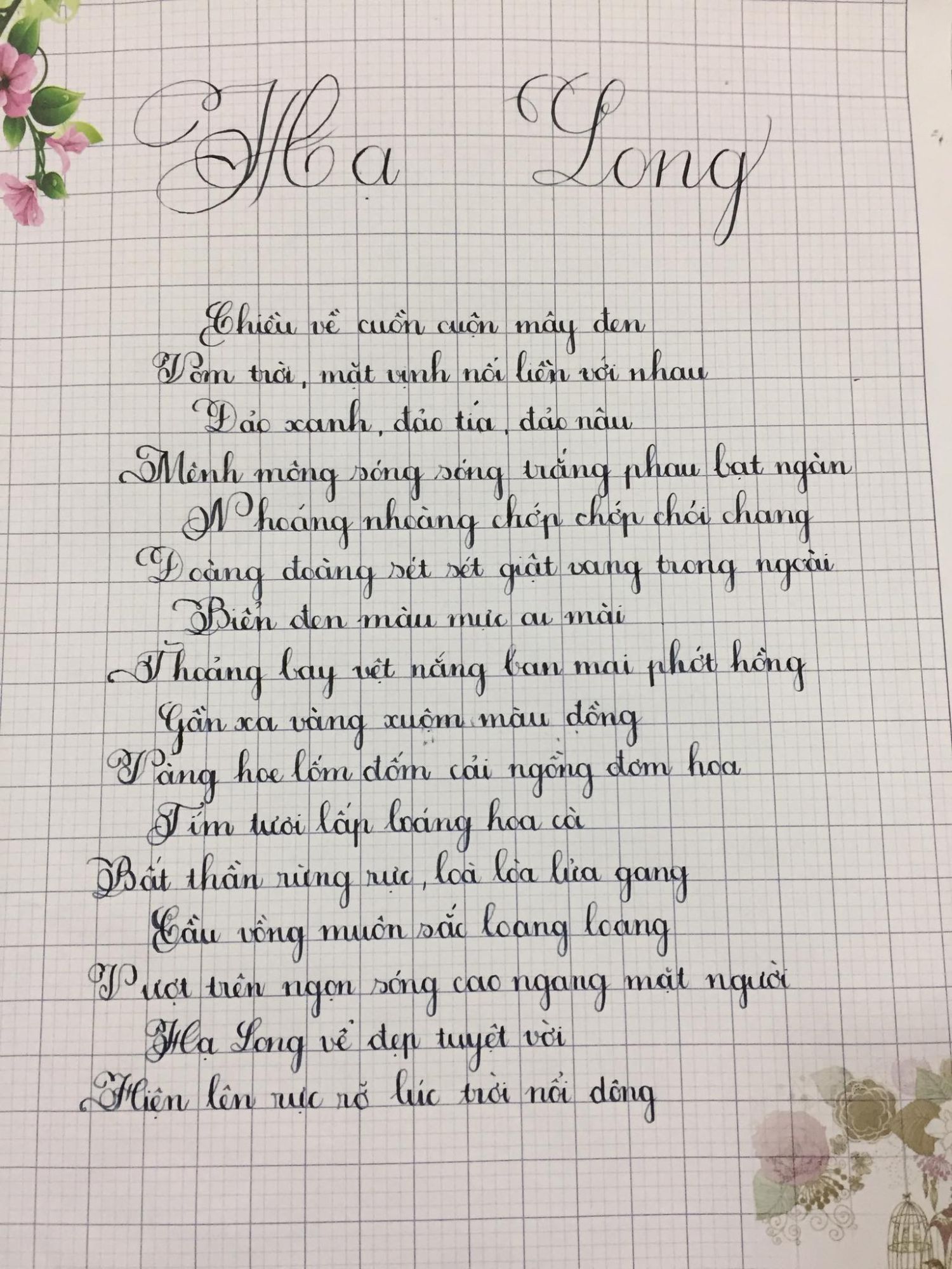 Mẫu luyện viết chữ đẹp của học sinh