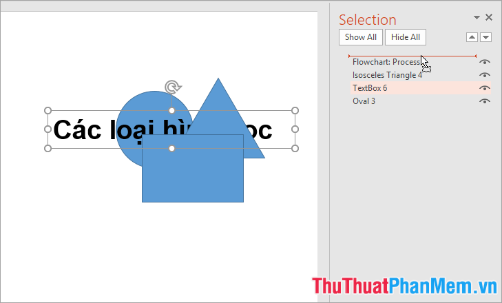 Cách sắp xếp thứ tự xuất hiện các đối tượng trong Powerpoint