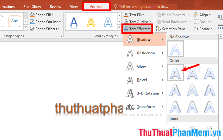 Cách tạo chữ nghệ thuật trong Powerpoint