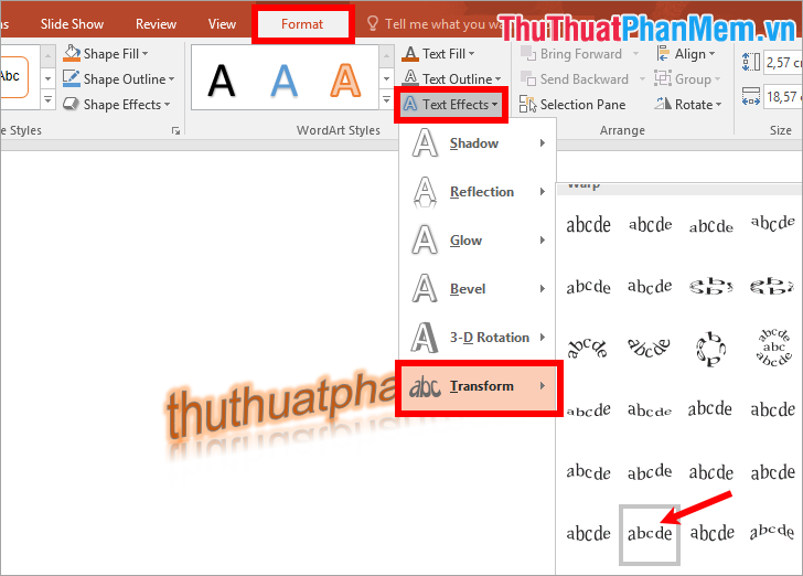 Transform: thay đổi kiểu chữ