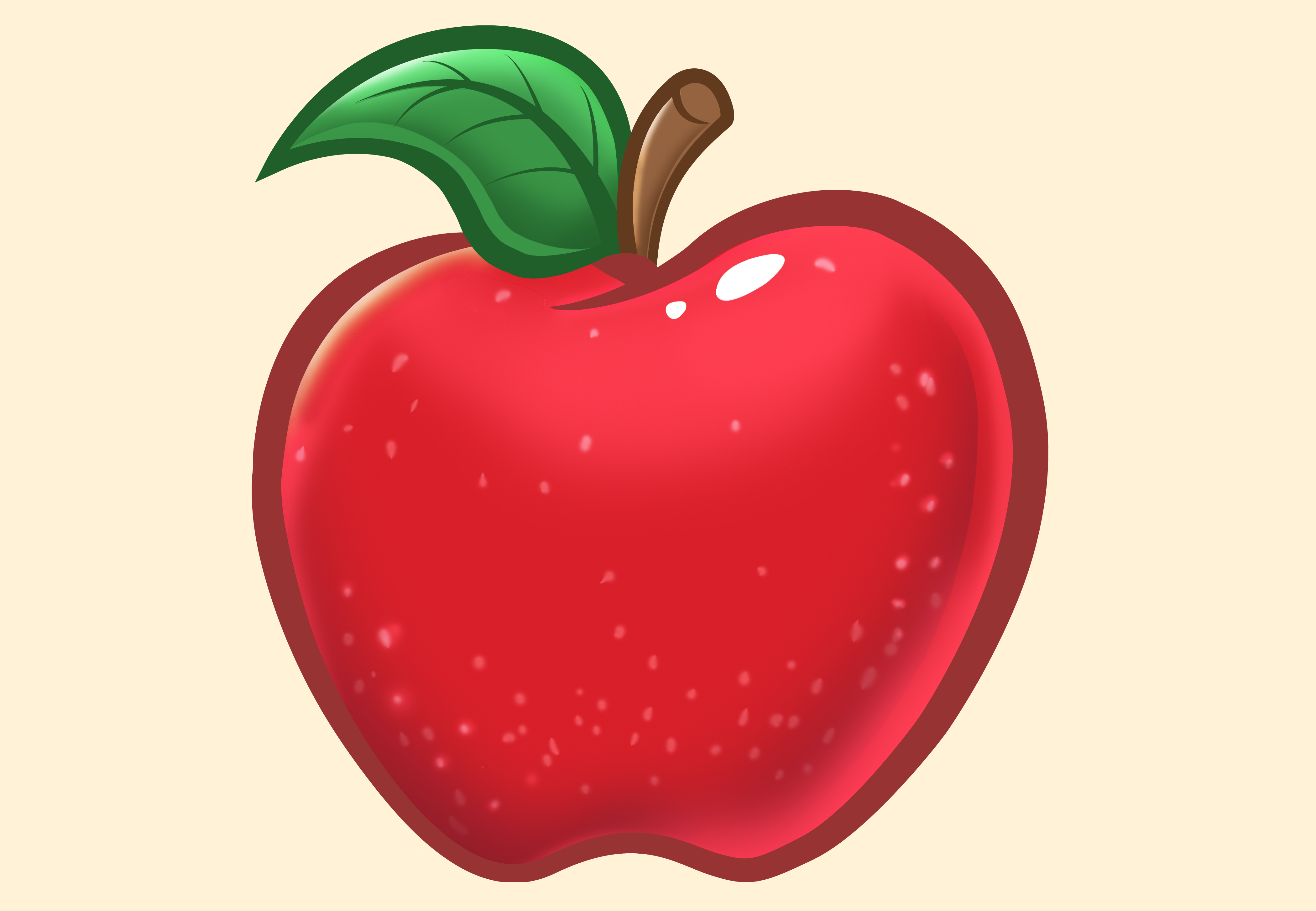 Hình vẽ quả táo cực đẹp