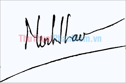 Mẫu chữ ký đơn giản và giản dị thương hiệu Minh Thảo