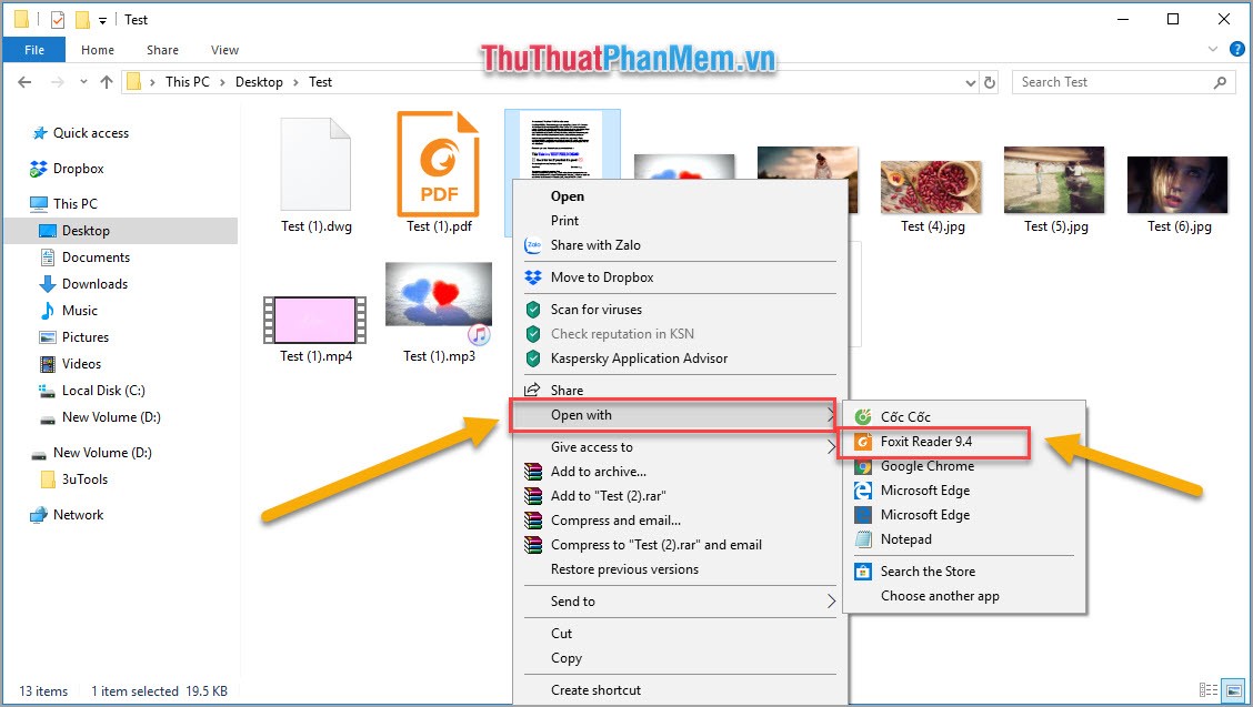 Chọn Foxit Reader