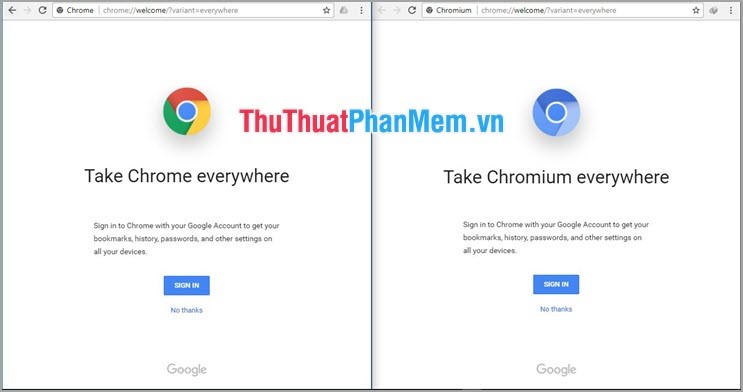 Khác nhau giữa Chromium và Chrome