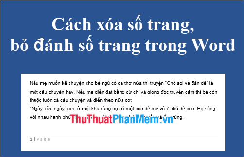 Cách xóa số trang, bỏ đánh số trang trong Word