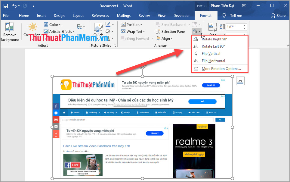 Nhấn vào ảnh để phóng to Click chuột vào biểu tượng đó và sẽ hiện ra 5 lựa chọn khác nhau