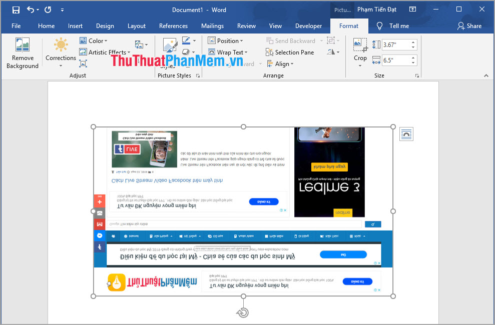 Nhấn vào ảnh để phóng to Kết quả khi sử dụng chế độ xoay ảnh Flip Horizontal