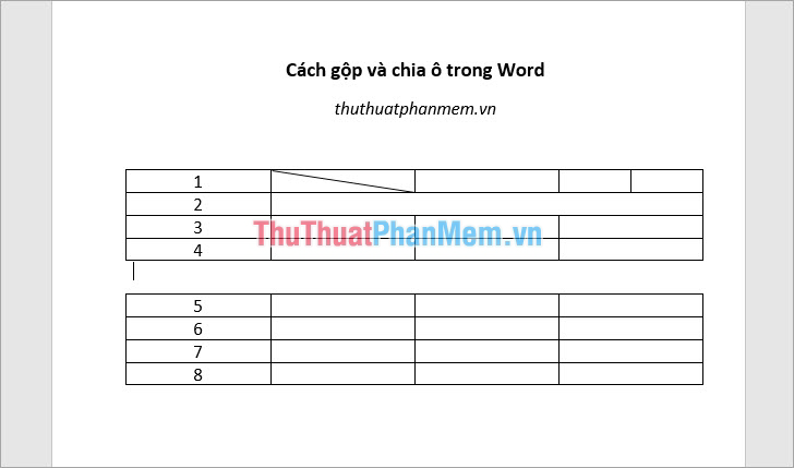 Như vậy các bạn đã tách bảng thành công