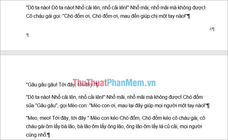 Như vậy các bạn đã xóa được trang trắng, trang thừa trong Word