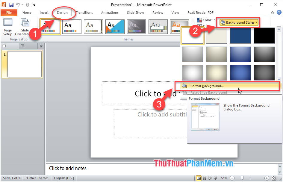 Cách chèn hình nền Slide template vào Powerpoint 20032016