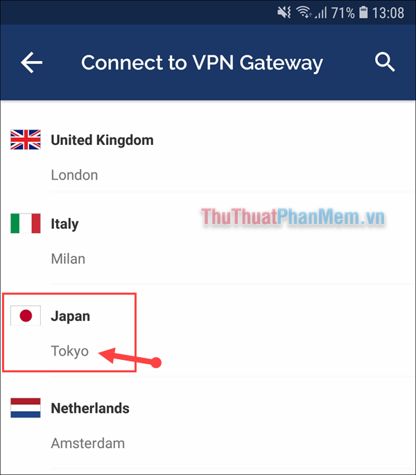 Ví dụ FakeIP sang nước Nhật