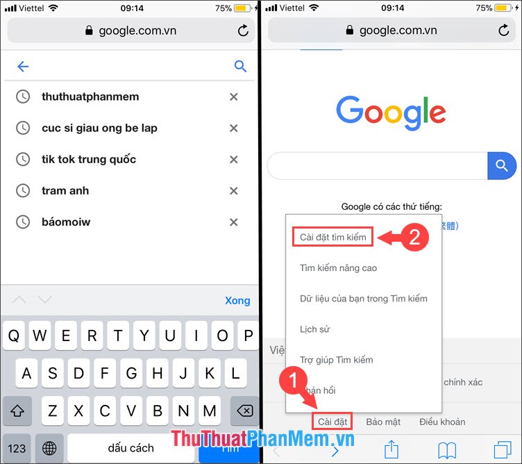 Cách xóa lịch sử tìm kiếm Google trên điện thoại iPhone, Samsung, Xiaomi