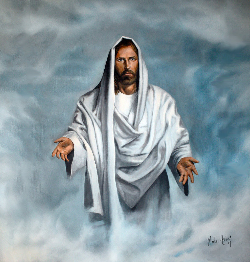 Chúa Giêsu giang rộng vòng tay chào đón tông đồ của mình
