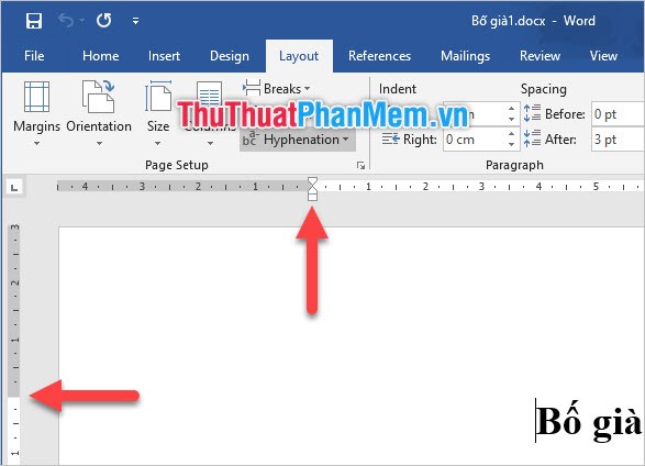 Điều chỉnh lề giấy