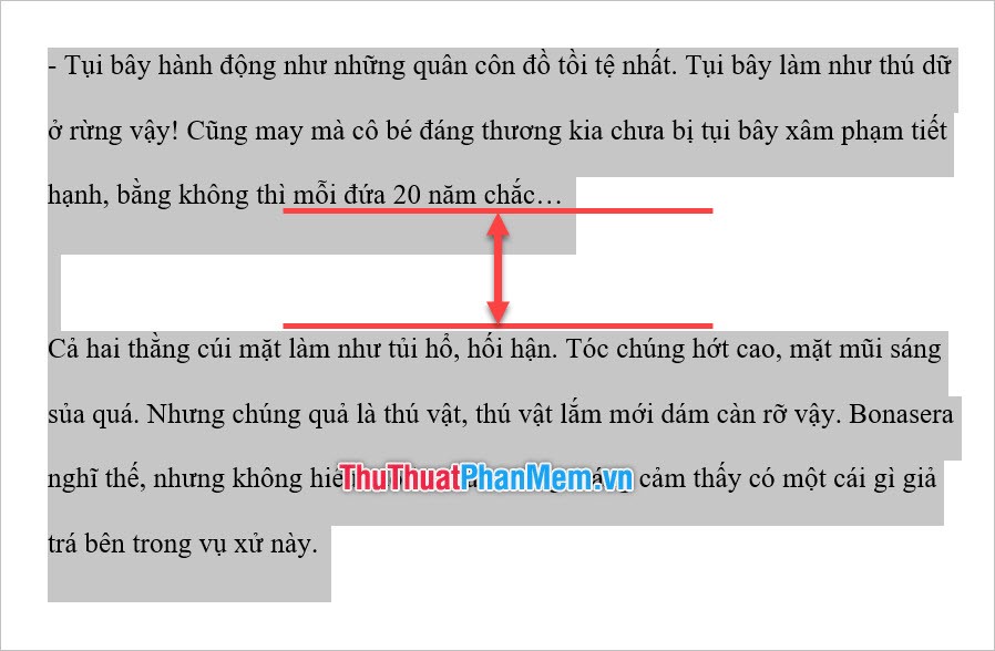 Khoảng cách giữa đoạn và dòng