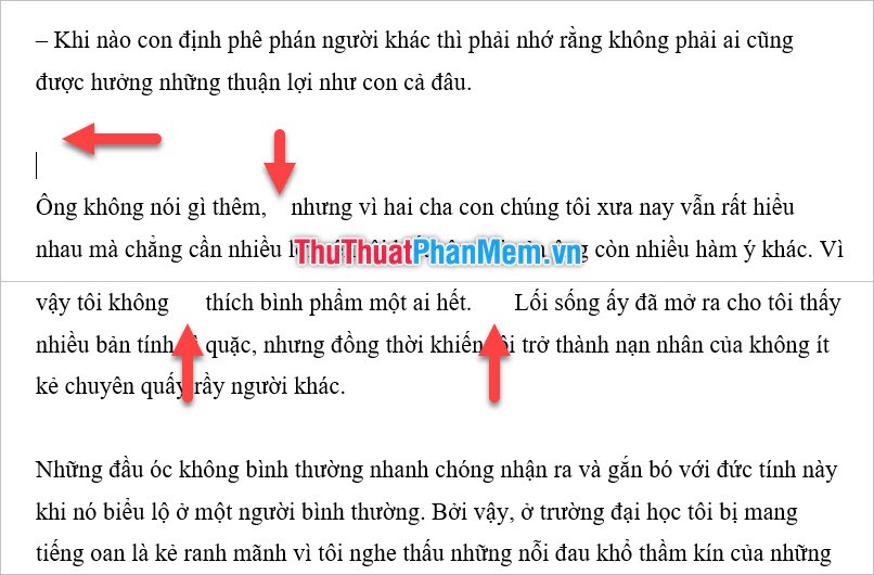 Xác nhận xem lỗi khoảng trống