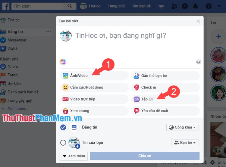 Hướng dẫn cách đăng ảnh động GIF lên Facebook