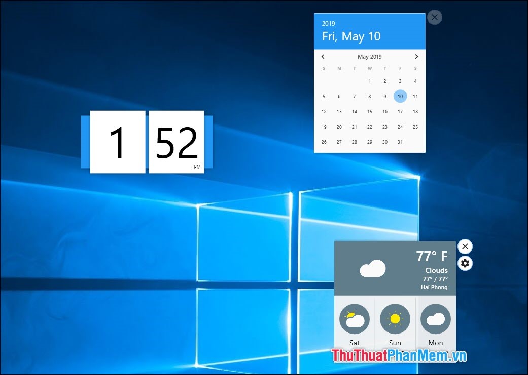 Cách đưa lịch và đồng hồ ra màn hình Desktop Windows 10