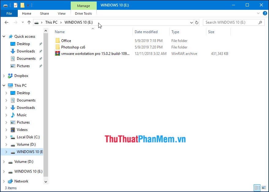 Mở USB