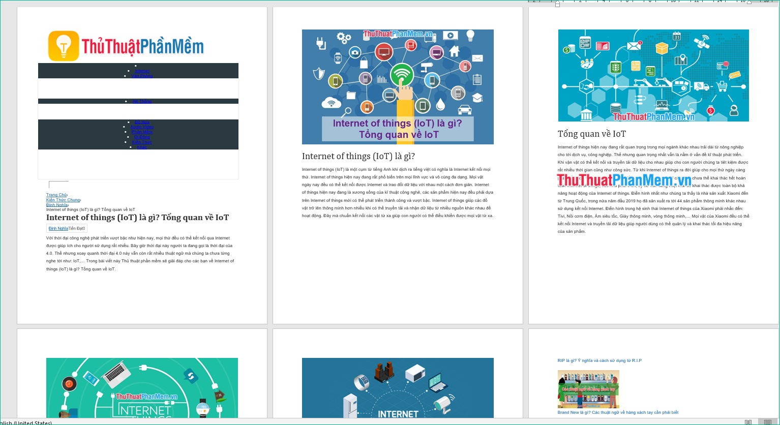 Toàn bộ nội dung của trang web sẽ được hiển thị