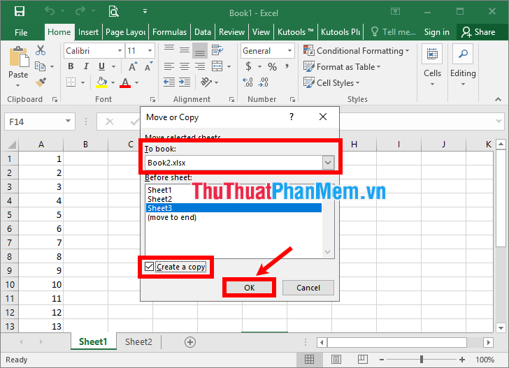 Cách copy sheet từ file Excel này sang file Excel khác