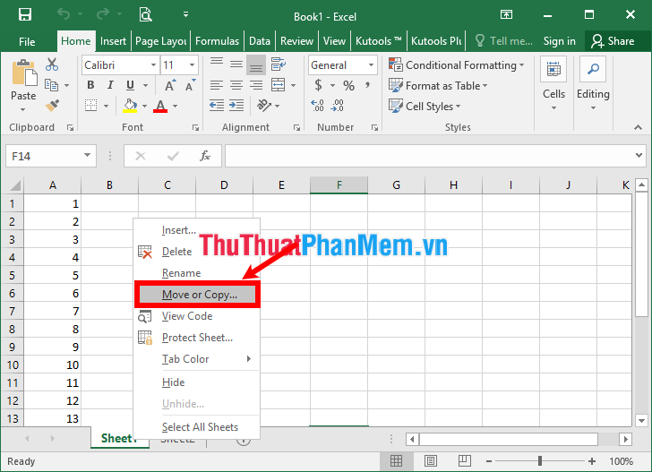 Cách copy sheet từ file Excel này sang file Excel khác